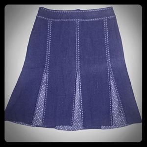 Ann Taylor size 4 black and polka dot lined skirt